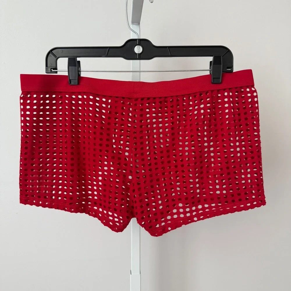 Arjen Kroo Mens Red Mesh Briefs Underwear Size 3XL‎